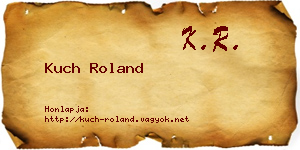 Kuch Roland névjegykártya